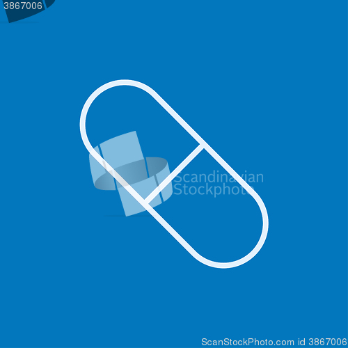 Image of Capsule pill line icon.