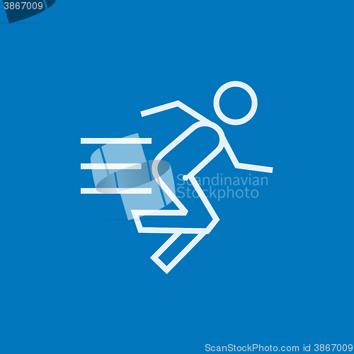 Image of Running man line icon.
