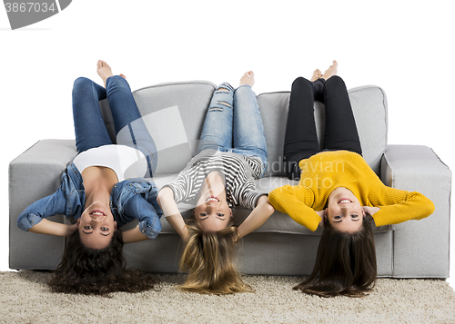 Image of Teen girls at home