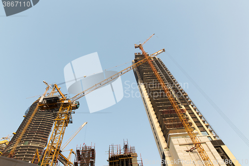 Image of building of skyscraper in Dubai city