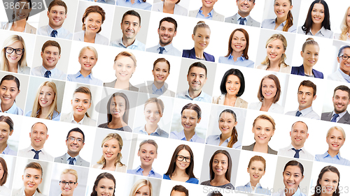 Image of collage with many business people portraits