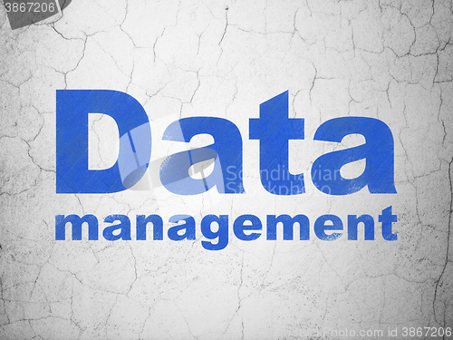 Image of Information concept: Data Management on wall background