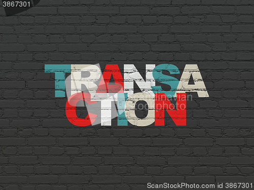 Image of Banking concept: Transaction on wall background