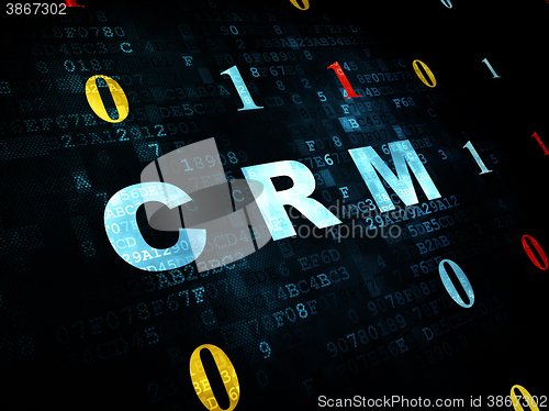 Image of Finance concept: CRM on Digital background