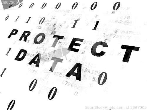 Image of Protection concept: Protect Data on Digital background