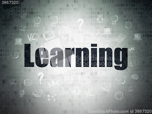 Image of Studying concept: Learning on Digital Paper background