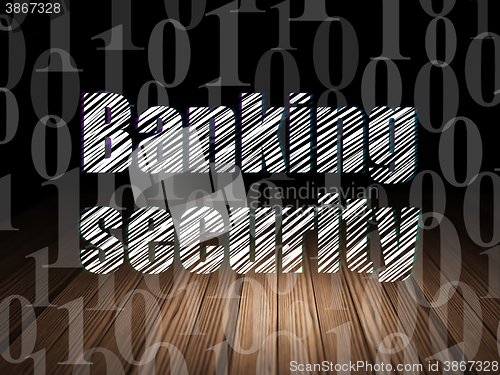 Image of Protection concept: Banking Security in grunge dark room
