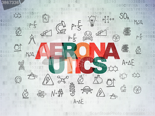 Image of Science concept: Aeronautics on Digital Paper background