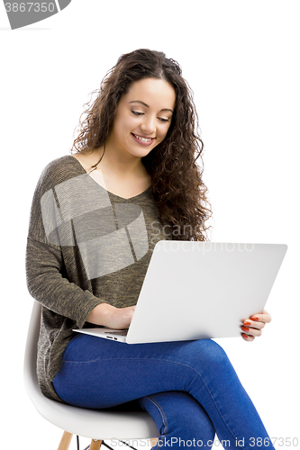 Image of Woman working with a laptop