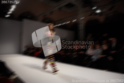 Image of Fashion runway out of focus. 