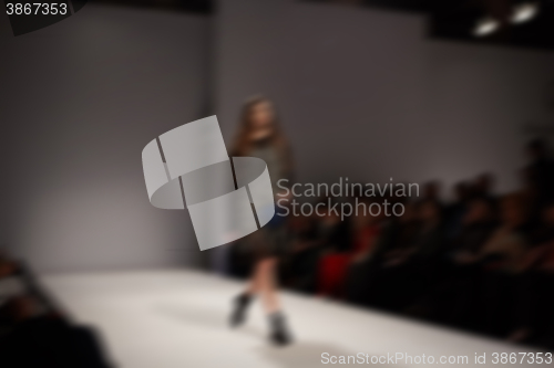 Image of Fashion runway out of focus. 