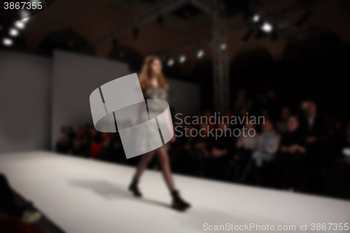 Image of Fashion runway out of focus. 