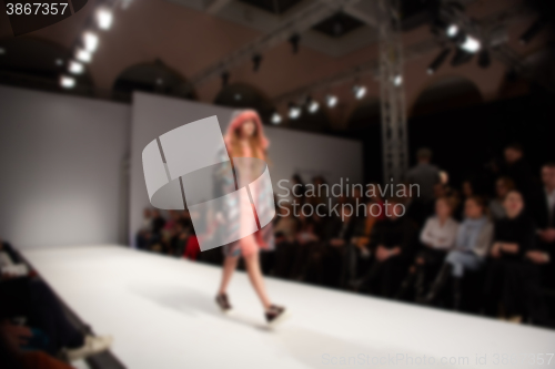 Image of Fashion runway out of focus. 