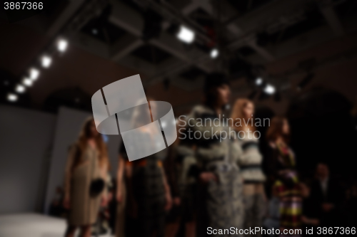 Image of Fashion runway out of focus. 