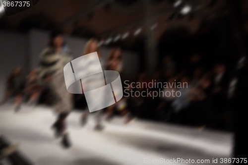 Image of Fashion runway out of focus. 