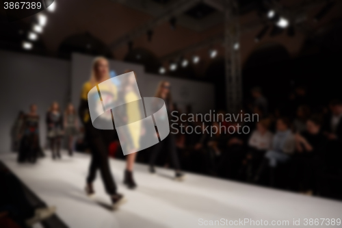 Image of Fashion runway out of focus. 
