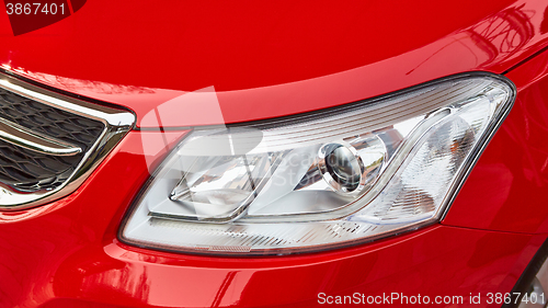 Image of Headlight on modern car