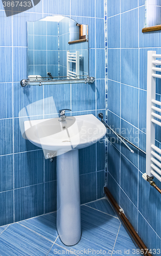 Image of Blue Bathroom