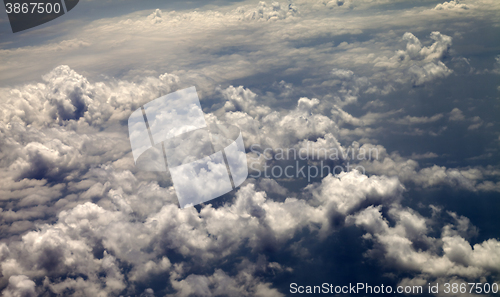 Image of Top view on evening clouds 