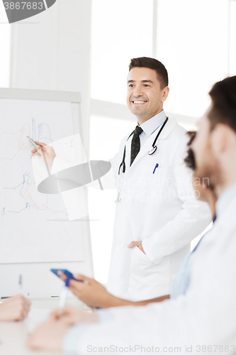 Image of group of doctors on presentation at hospital