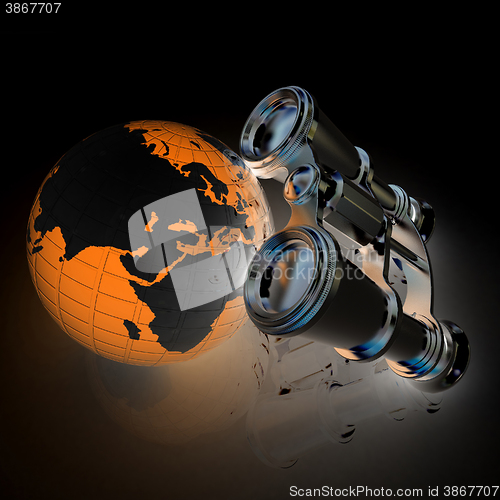 Image of binocular around earth