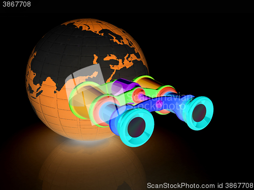 Image of binocular around earth