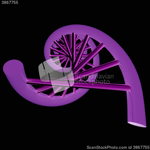 Image of DNA structure model