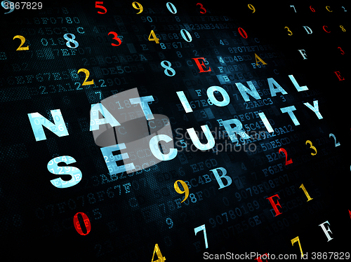 Image of Safety concept: National Security on Digital background