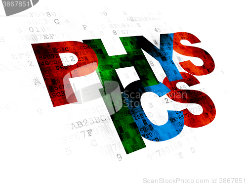 Image of Education concept: Physics on Digital background