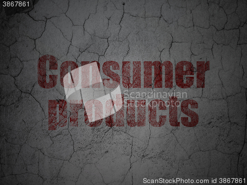 Image of Business concept: Consumer Products on grunge wall background