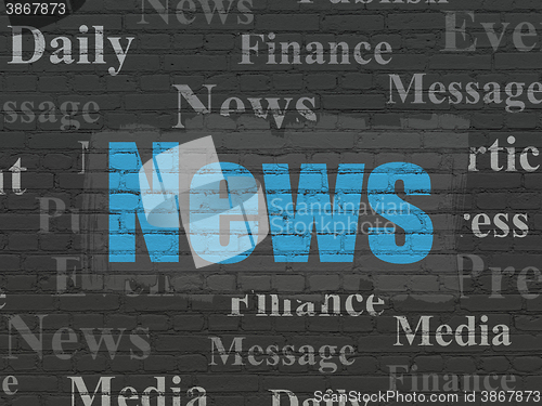 Image of News concept: News on wall background