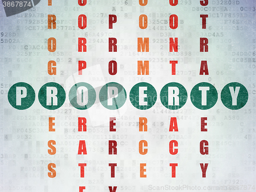 Image of Business concept: Property in Crossword Puzzle