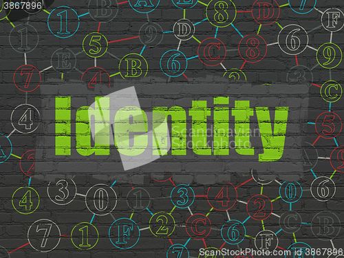 Image of Safety concept: Identity on wall background