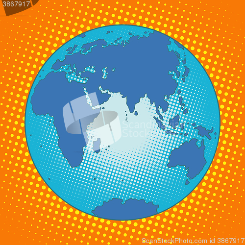 Image of Earth Eurasia Africa Australia Antarctica Asia Europe
