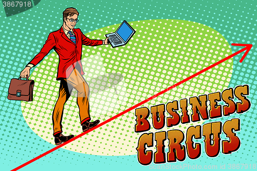 Image of Businessman acrobat business circus