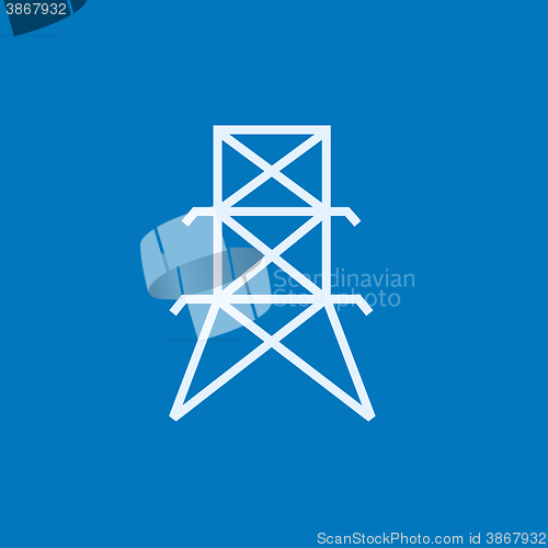 Image of Electric tower line icon.