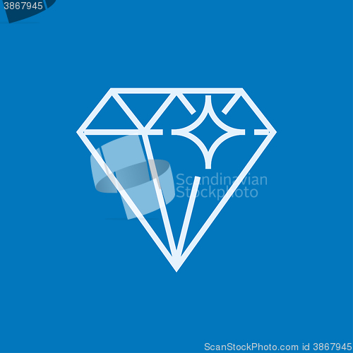 Image of Diamond line icon.