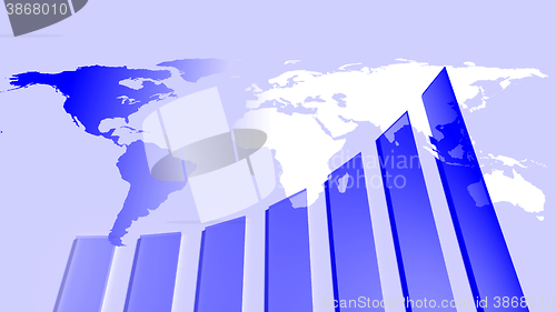 Image of Growth chart and earth map