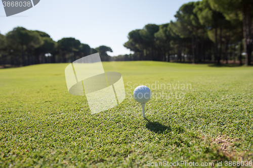 Image of golf ball on tee