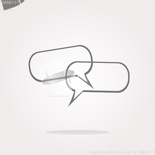 Image of vector glossy empty speech bubble web button icon. Web Icon Art. Graphic Icon Drawing