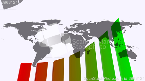 Image of Growth chart with earth map