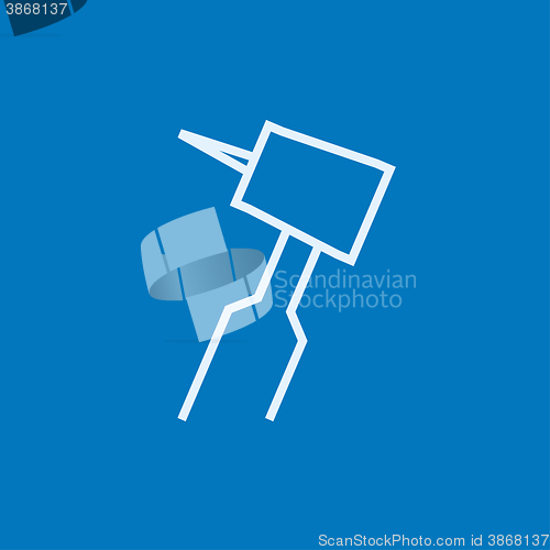 Image of Dental drill line icon.