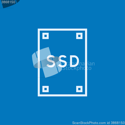 Image of Solid state drive line icon.