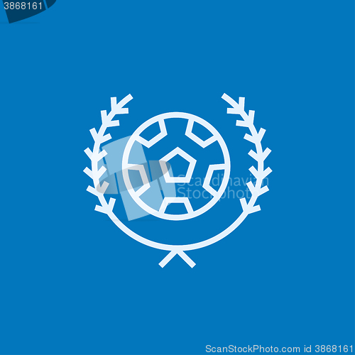 Image of Soccer badge line icon.