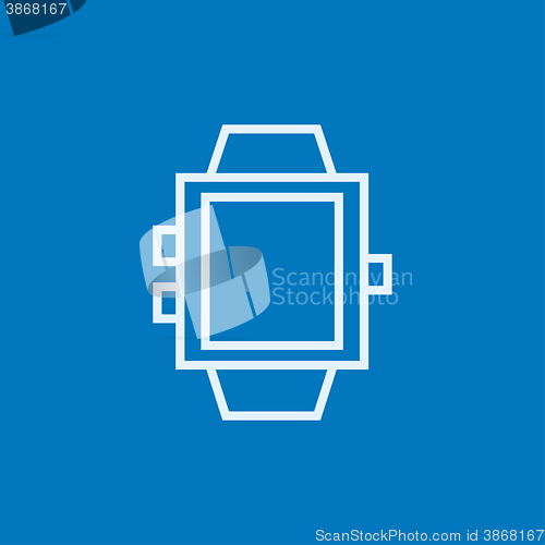 Image of Smartwatch line icon.