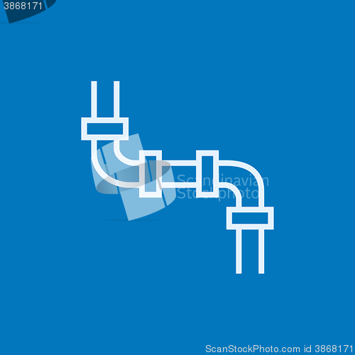 Image of Water pipeline line icon.