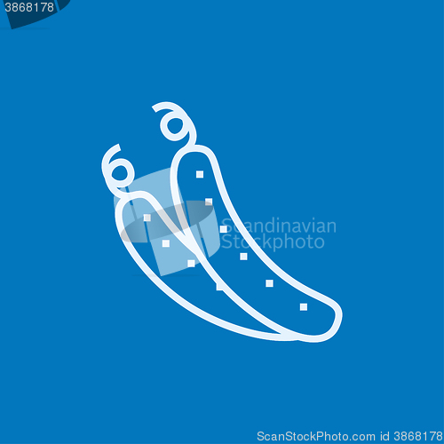Image of Cucumber line icon.