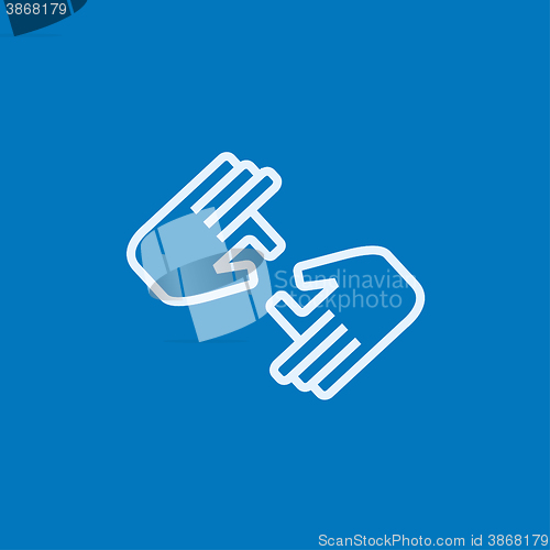 Image of Finger language line icon.