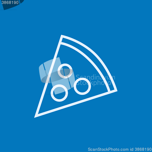 Image of Pizza slice line icon.