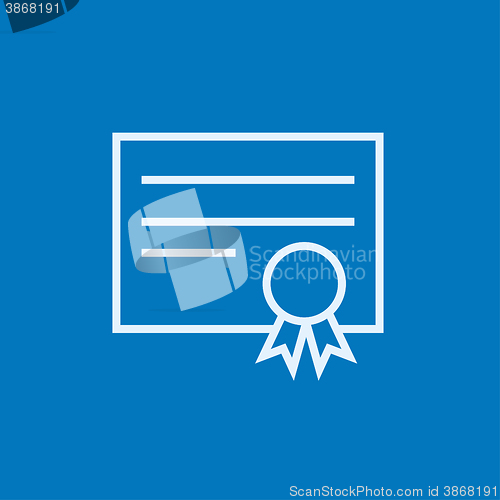 Image of Certificate line icon.